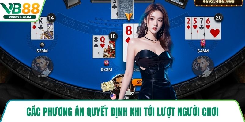 Các phương án quyết định khi tới lượt người chơi